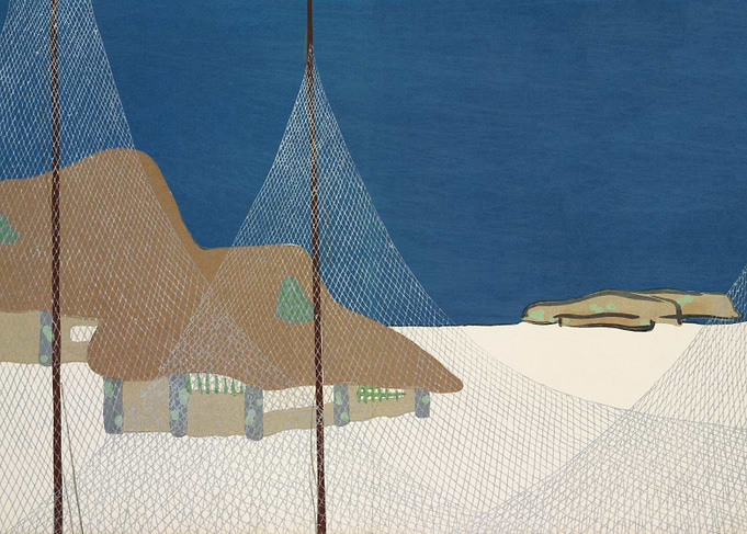 Abstract Landscape with Nets