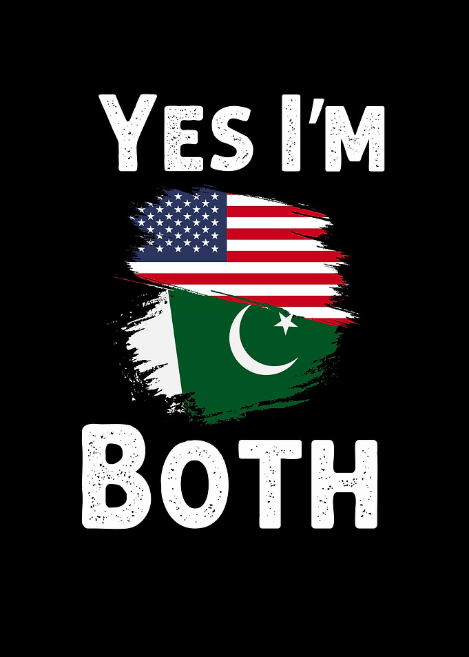 American & Pakistani Flag Design