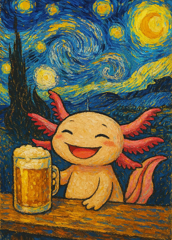 Axoloti in Starry Night