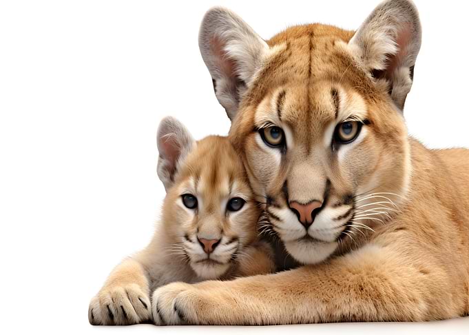 Mother Cougar and Cub