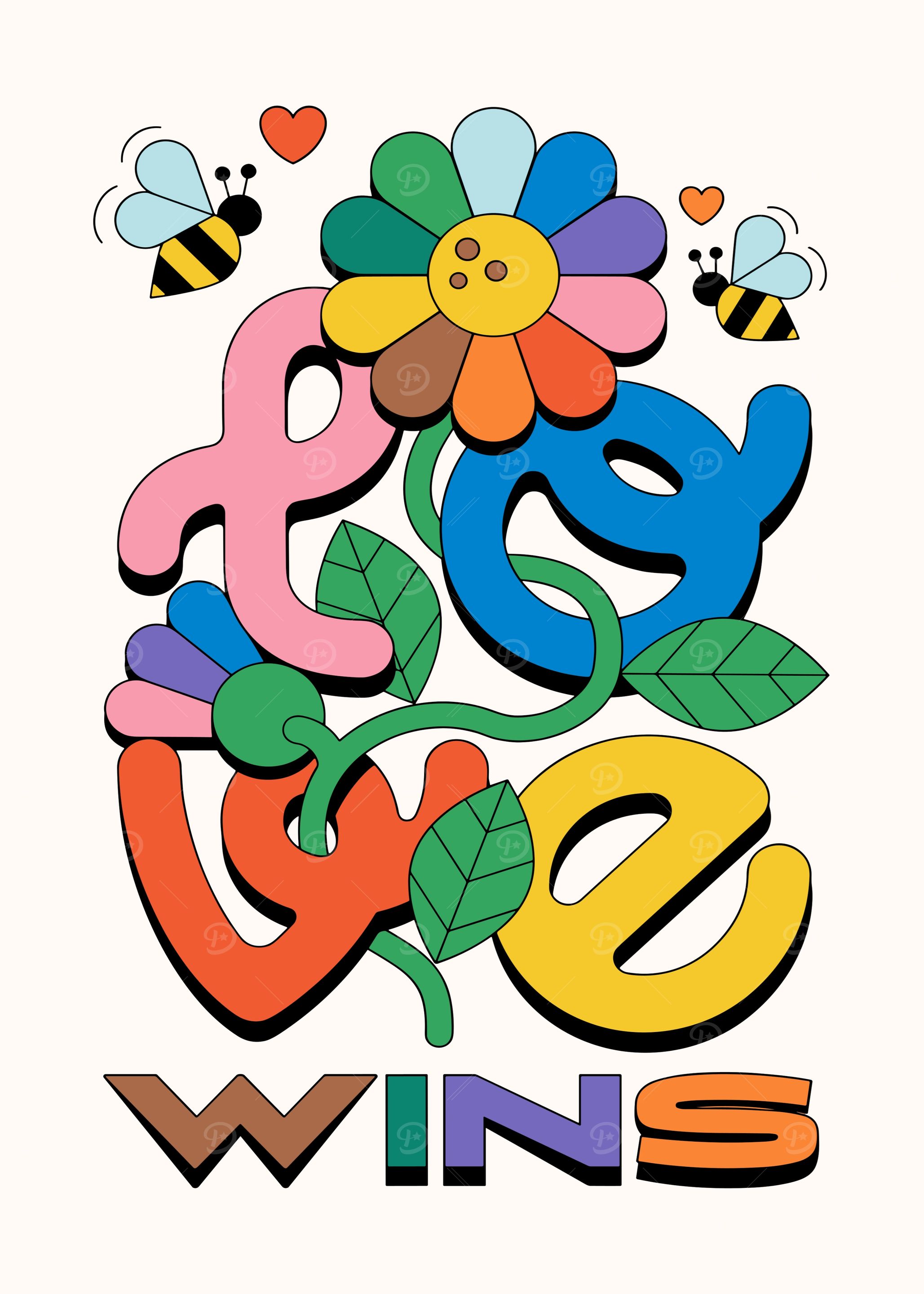Love Wins Flower Art