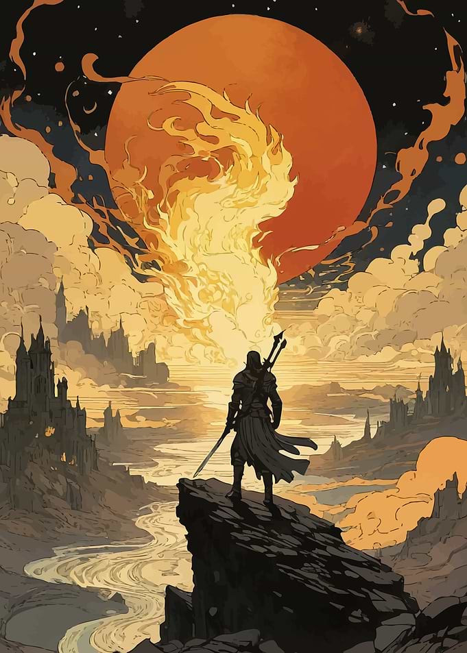 Fantasy Warrior Silhouette