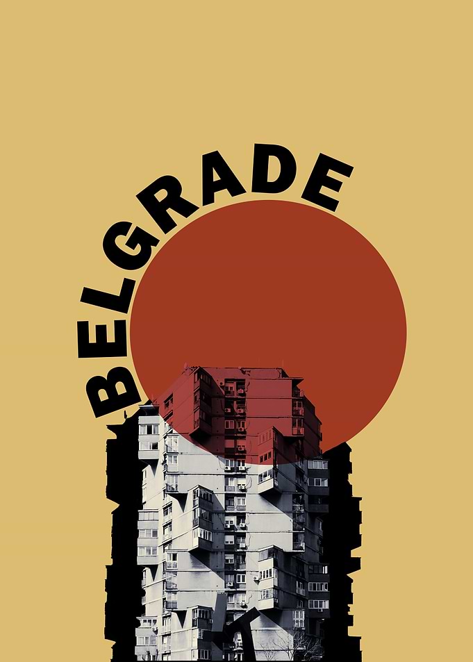 Belgrade Retro Cityscape