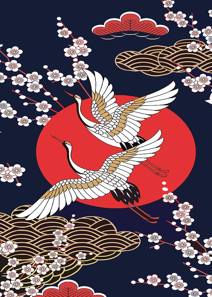 Japanese Crane Art Print