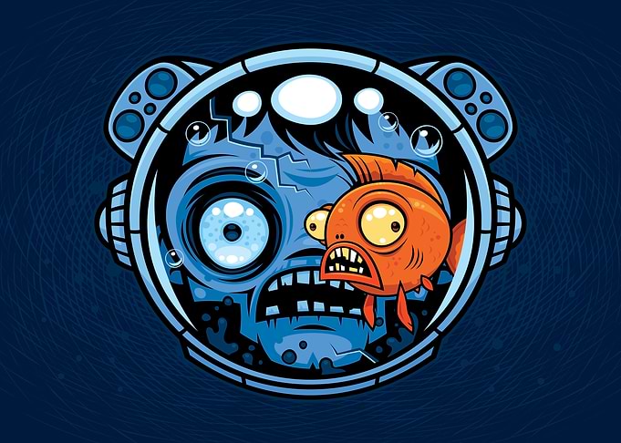 Zombie Astronaut Fishbowl Helmet
