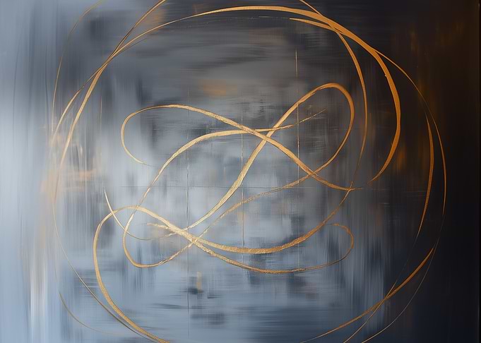 Abstract Gold Swirls