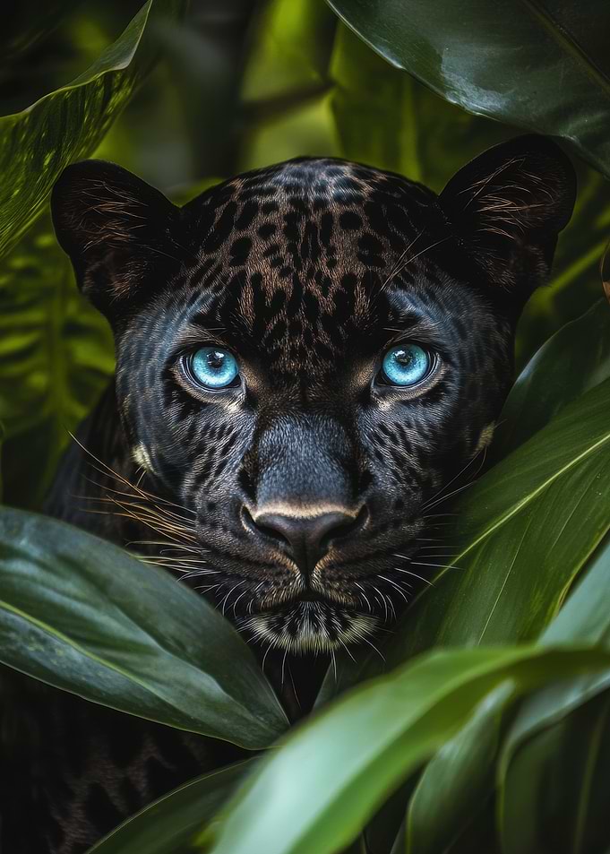 Black Panther with Blue Eyes