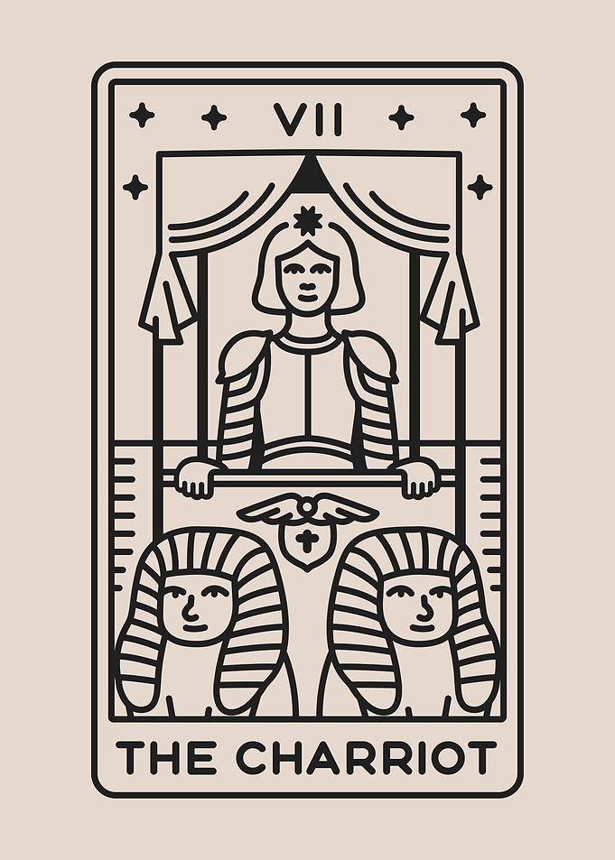 Beige Tarot THE CHARIOT