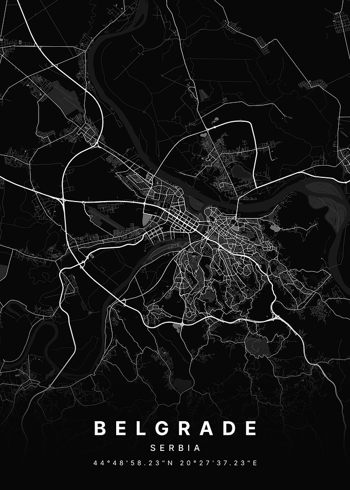 Belgrade Serbia City Map