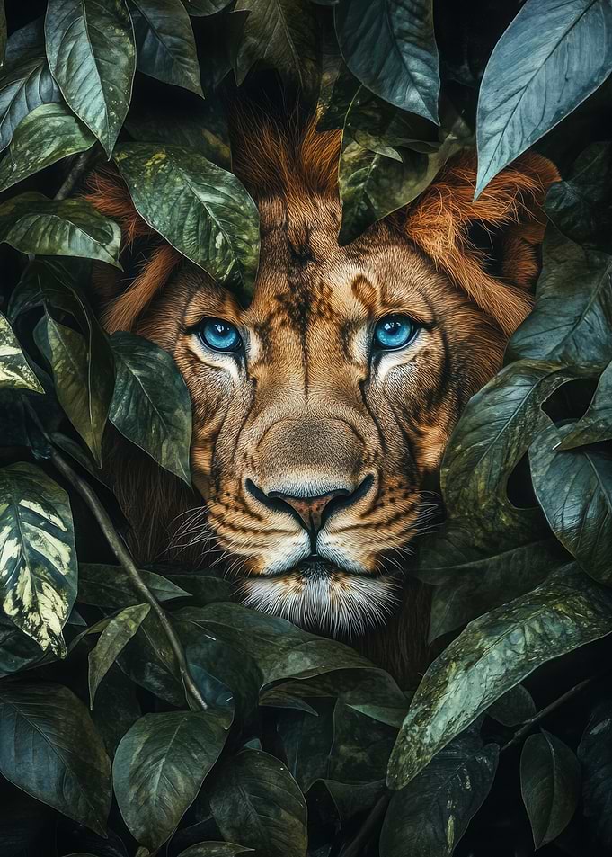 Lion in the Jungle
