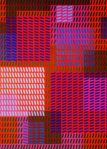 Abstract Geometric Pattern by Victor Vasarely