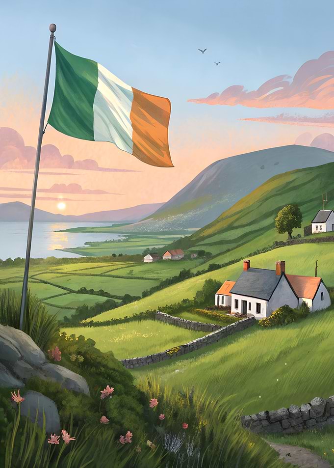 Irish Countryside Sunset