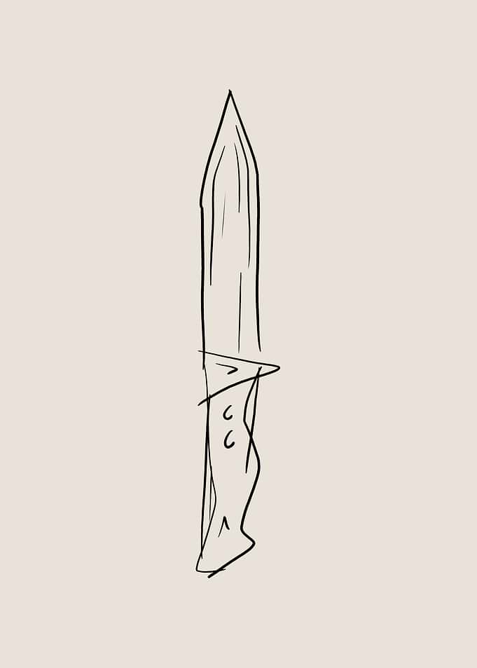 knife Line Art