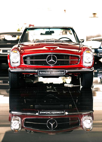 Red Mercedes-Benz 280SL