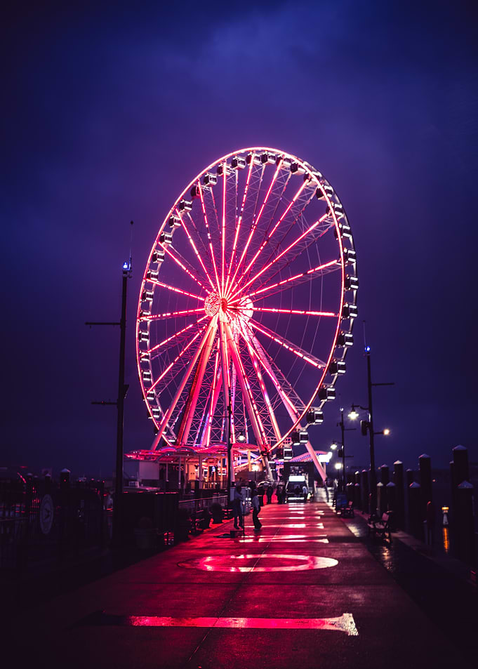Ferris Wheel Night Lights