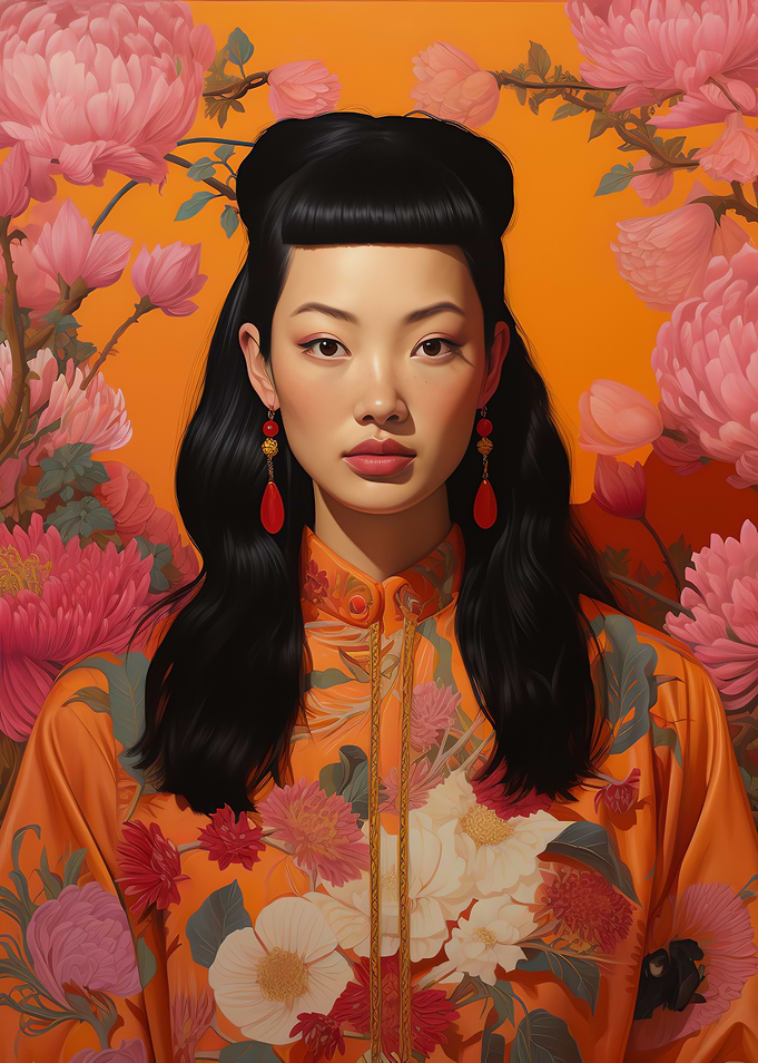 Woman in Floral Dress