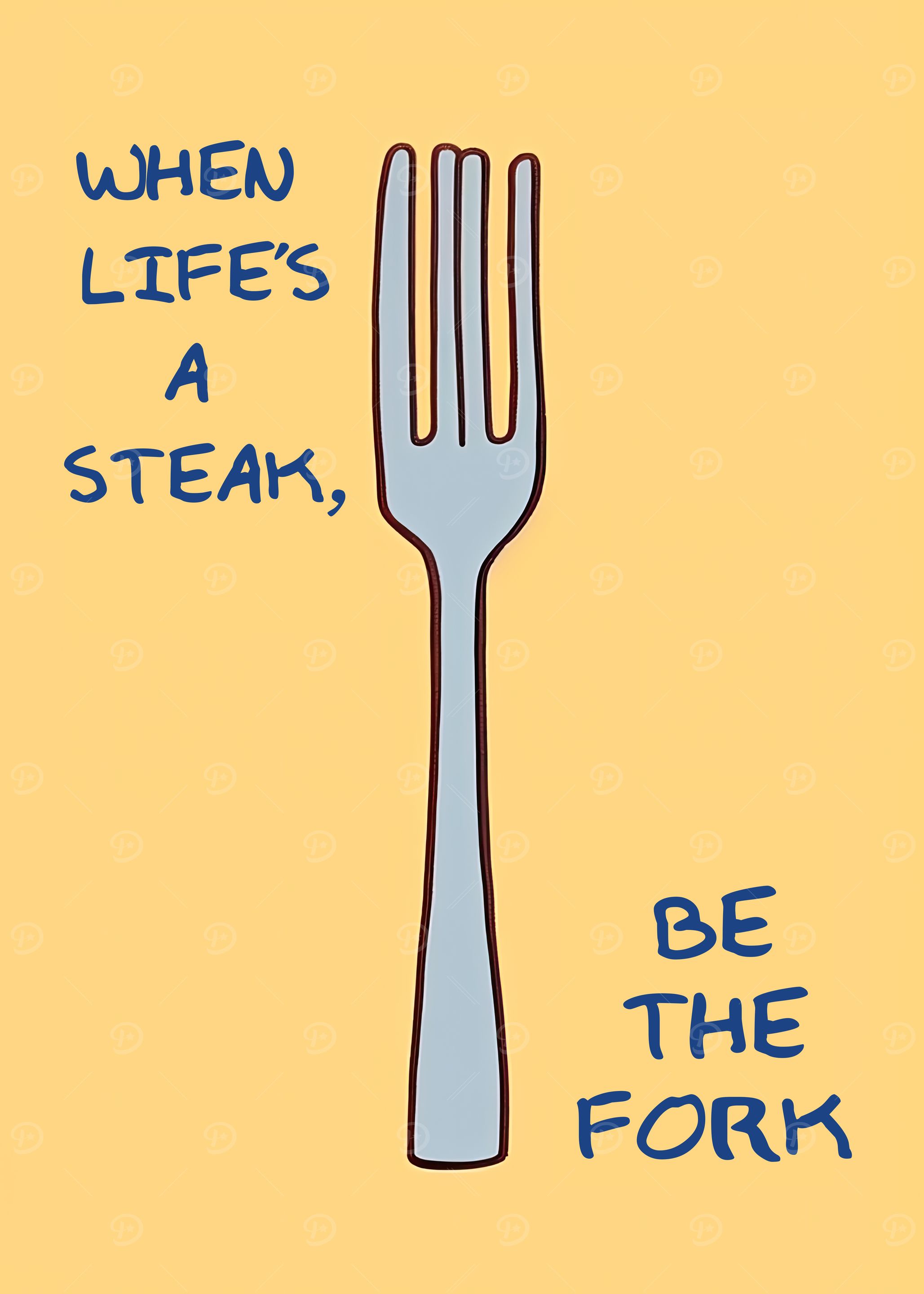 Fork Life Funny Kitchen Quote