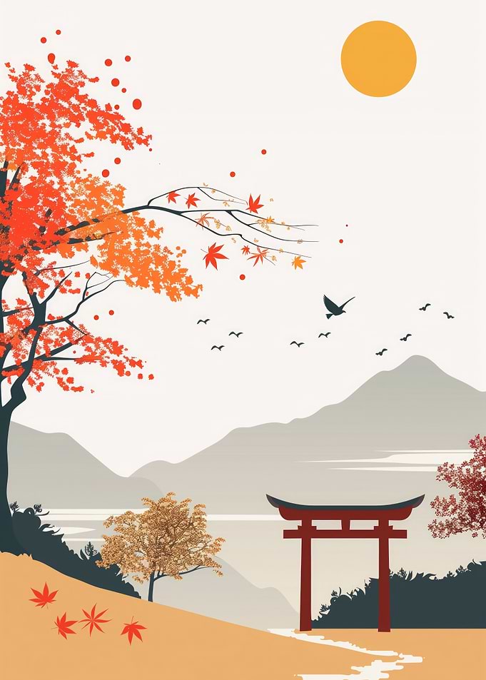 Japanese Autumn Landscape