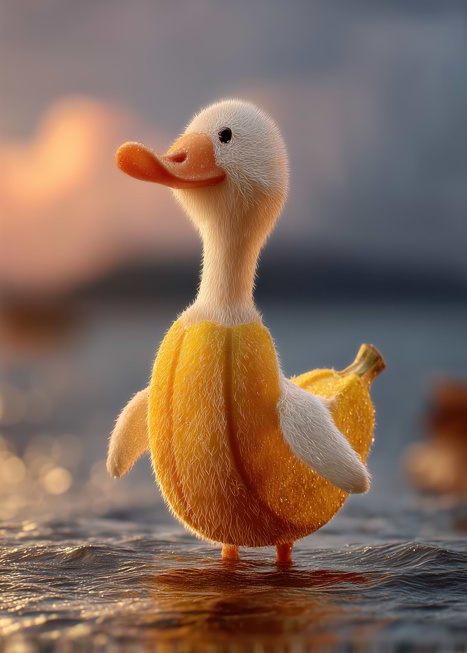 Cute Banana Duck
