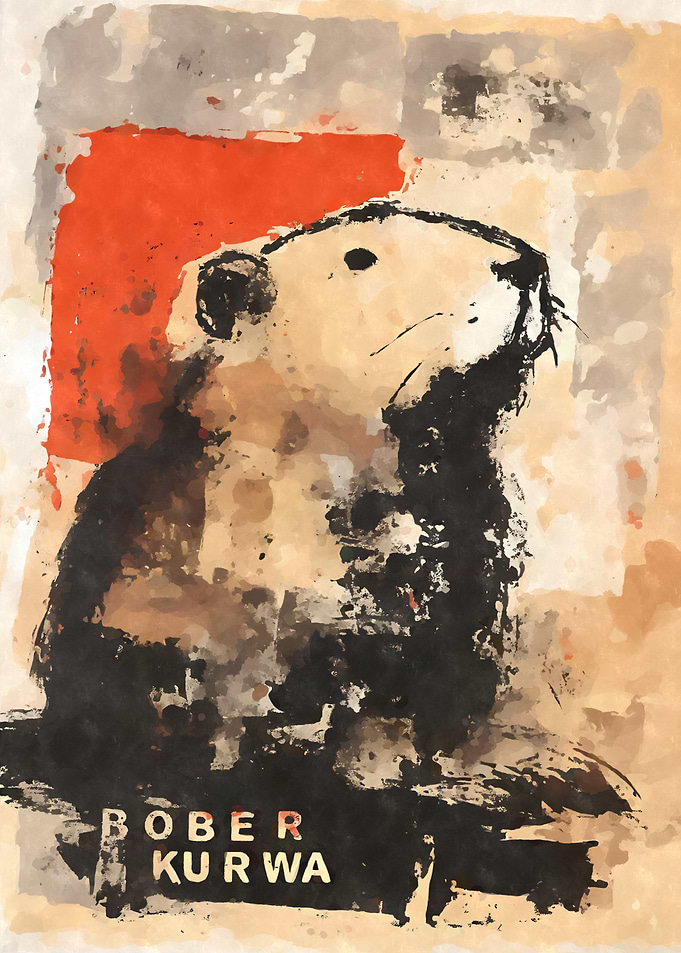 Abstract Bober Kurwa Beaver Graffiti