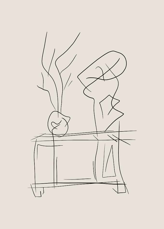 Still Life Line Art