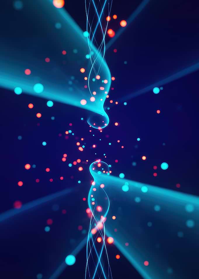 Abstract Blue and Red Lights