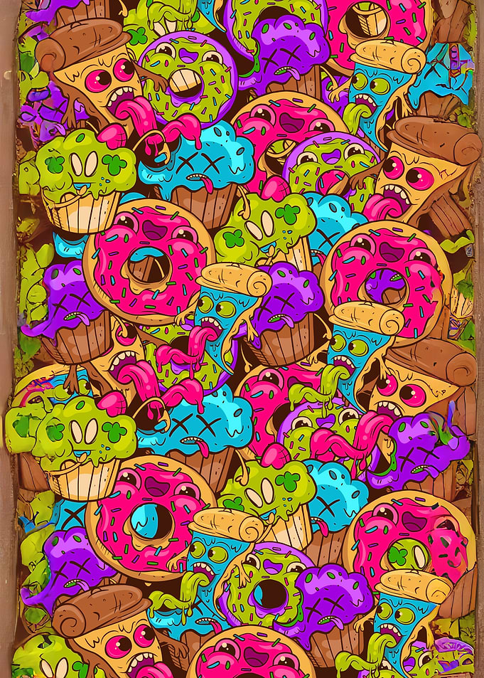 Food Monster Pattern