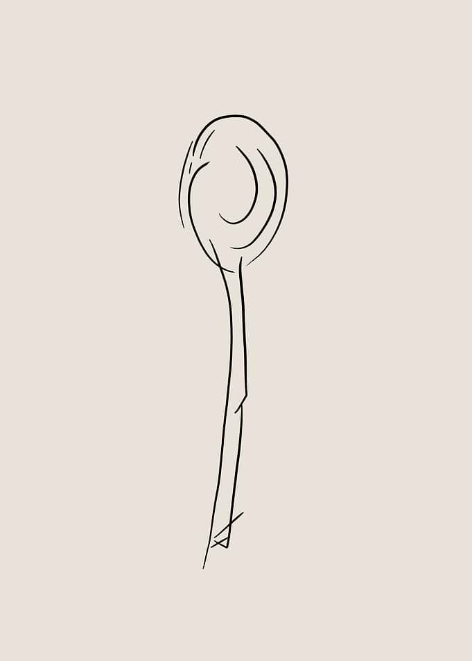 Spoon Line Art