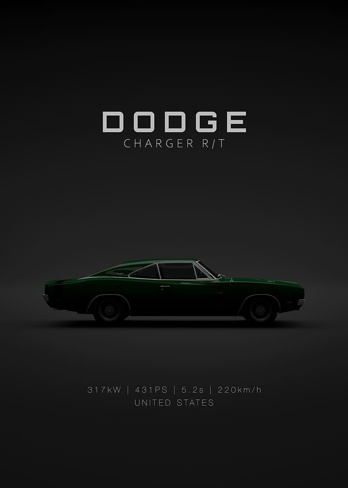 Dodge Charger RT 1969 - Green Specs