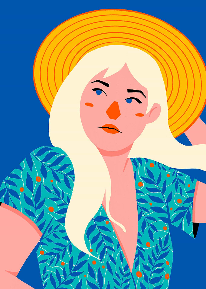 Woman in Summer Hat