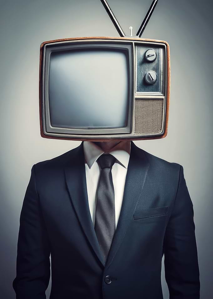 Man with TV Head