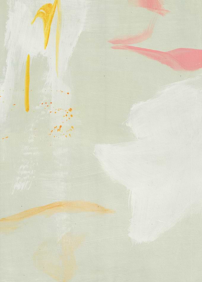 Abstract Art with Yellow and Pink