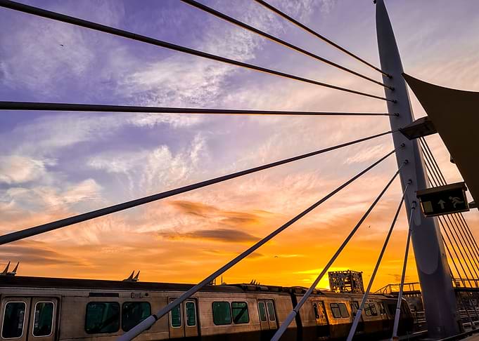 Sunset at istanbul's Train station