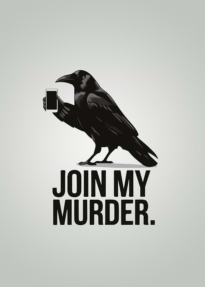 Crow Holding Phone