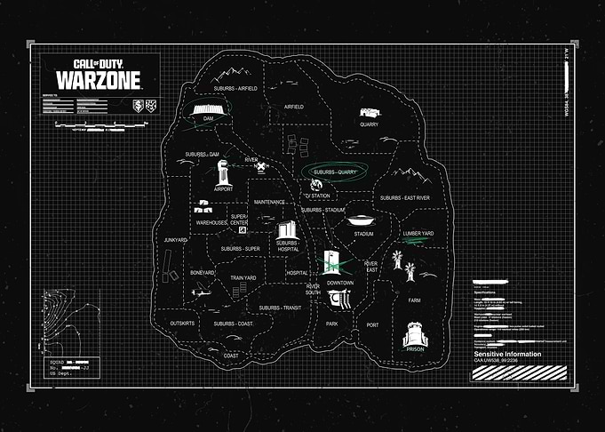 Verdansk Blueprint Map