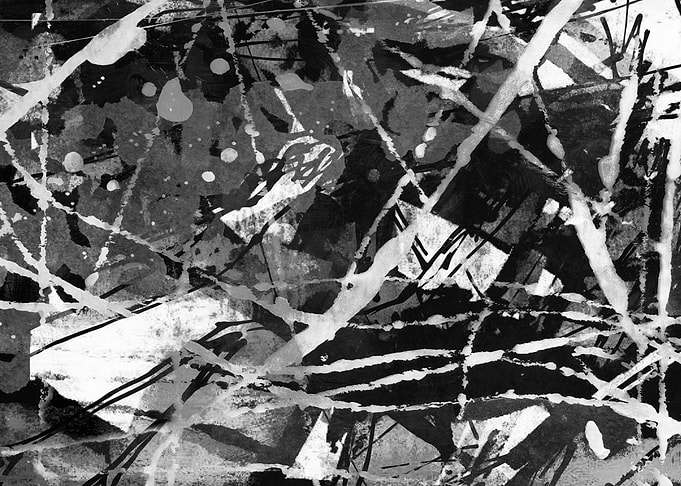 Abstract Geometric Black and White Art
