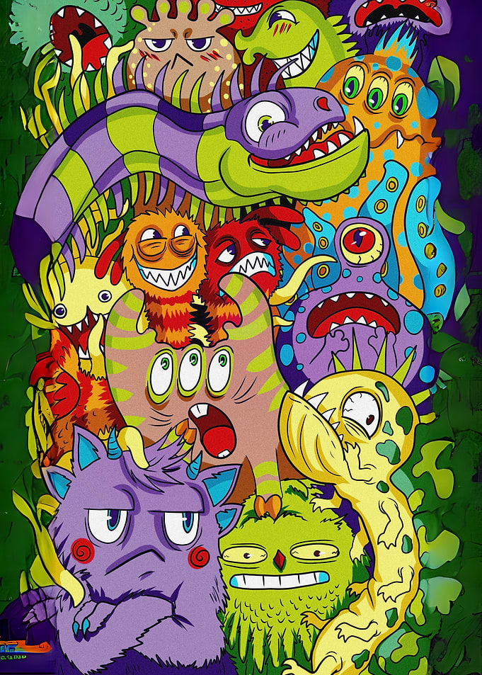 Cute Monster Doodle