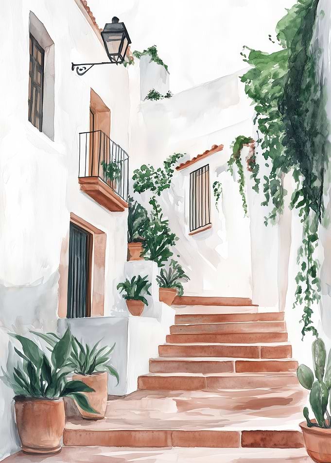 Whitewashed Steps