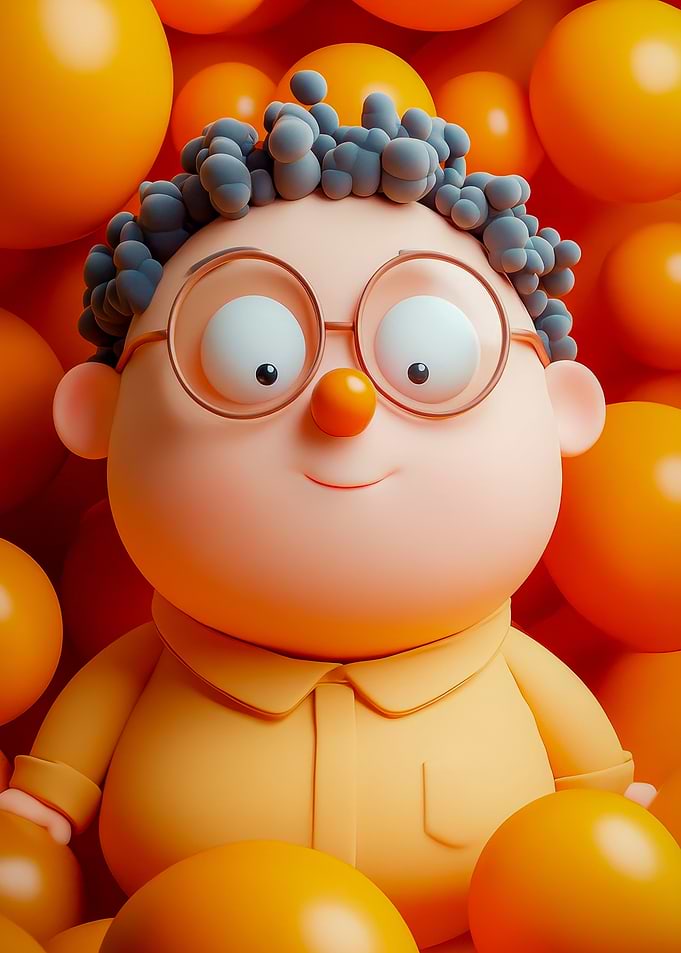 Smiling Cartoon Boy
