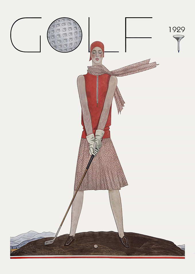 Vintage Golf Fashion Woman
