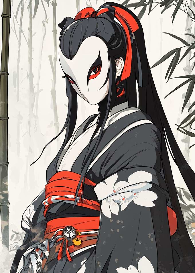 Masked Anime Woman