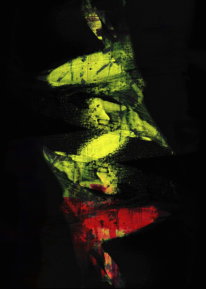 Abstract Yellow and Red Strokes