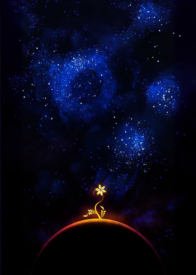 Golden Flower in Space