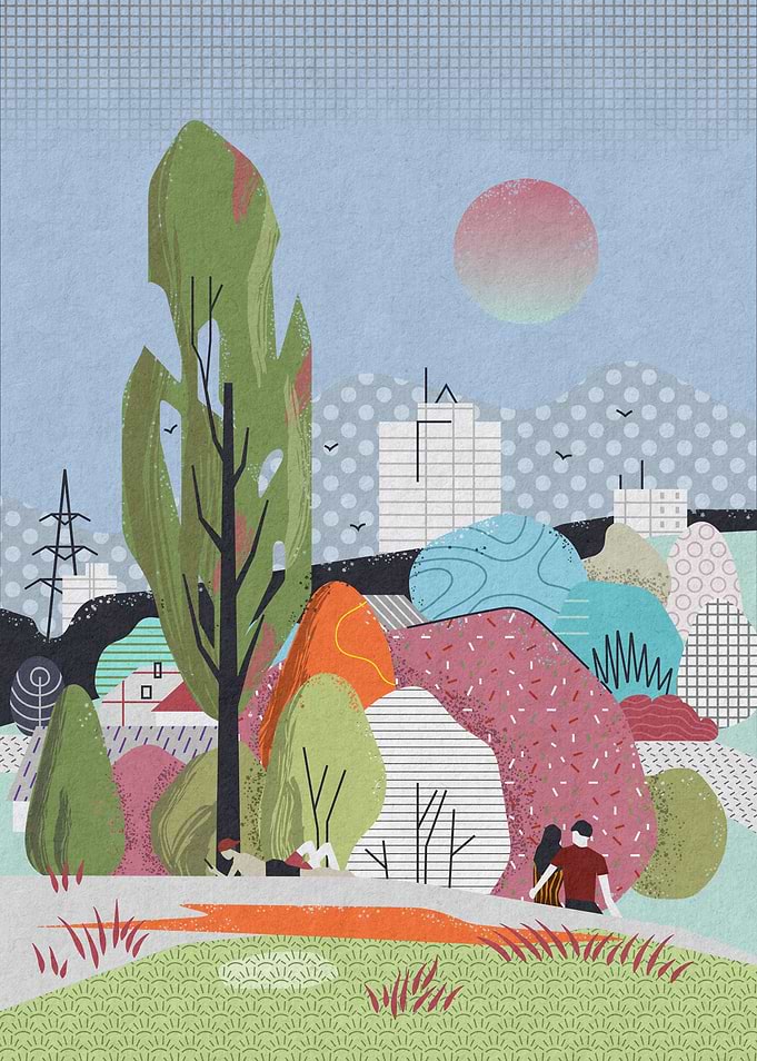 Couple in City Park