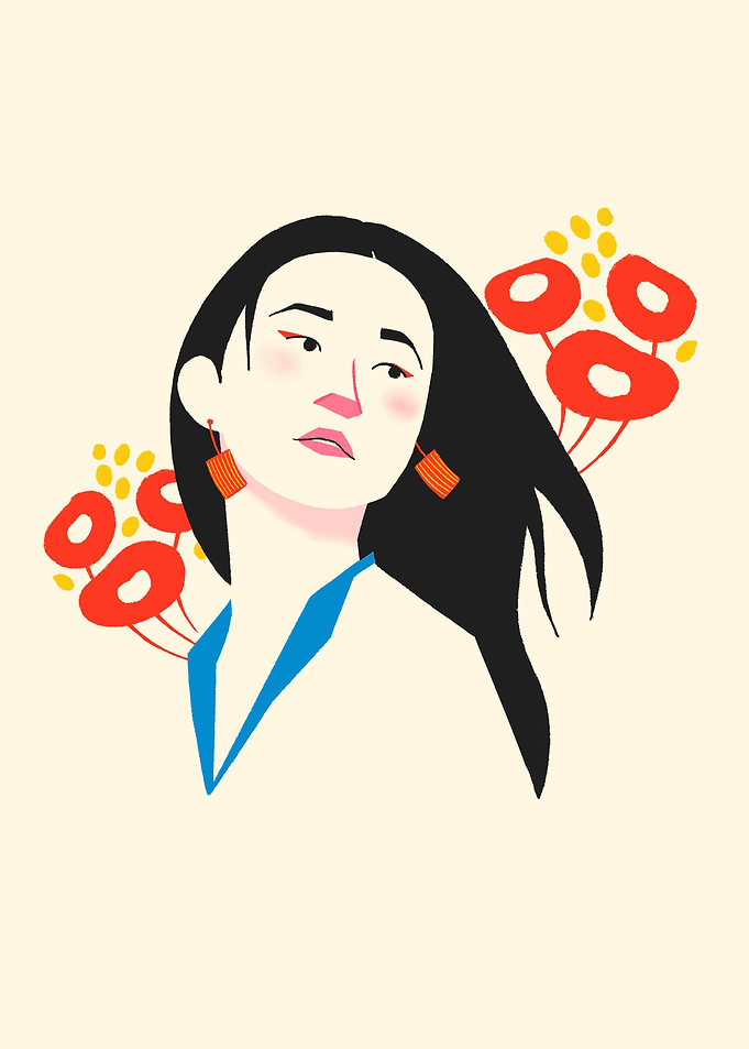 Woman with Flowers