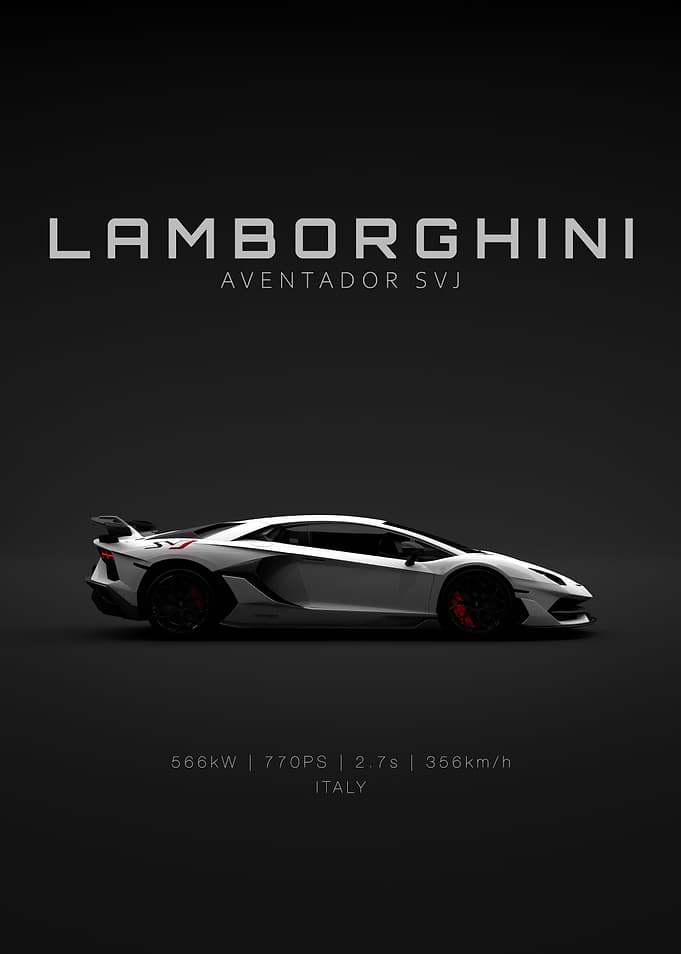 Lamborghini Aventador SVJ - White Specs