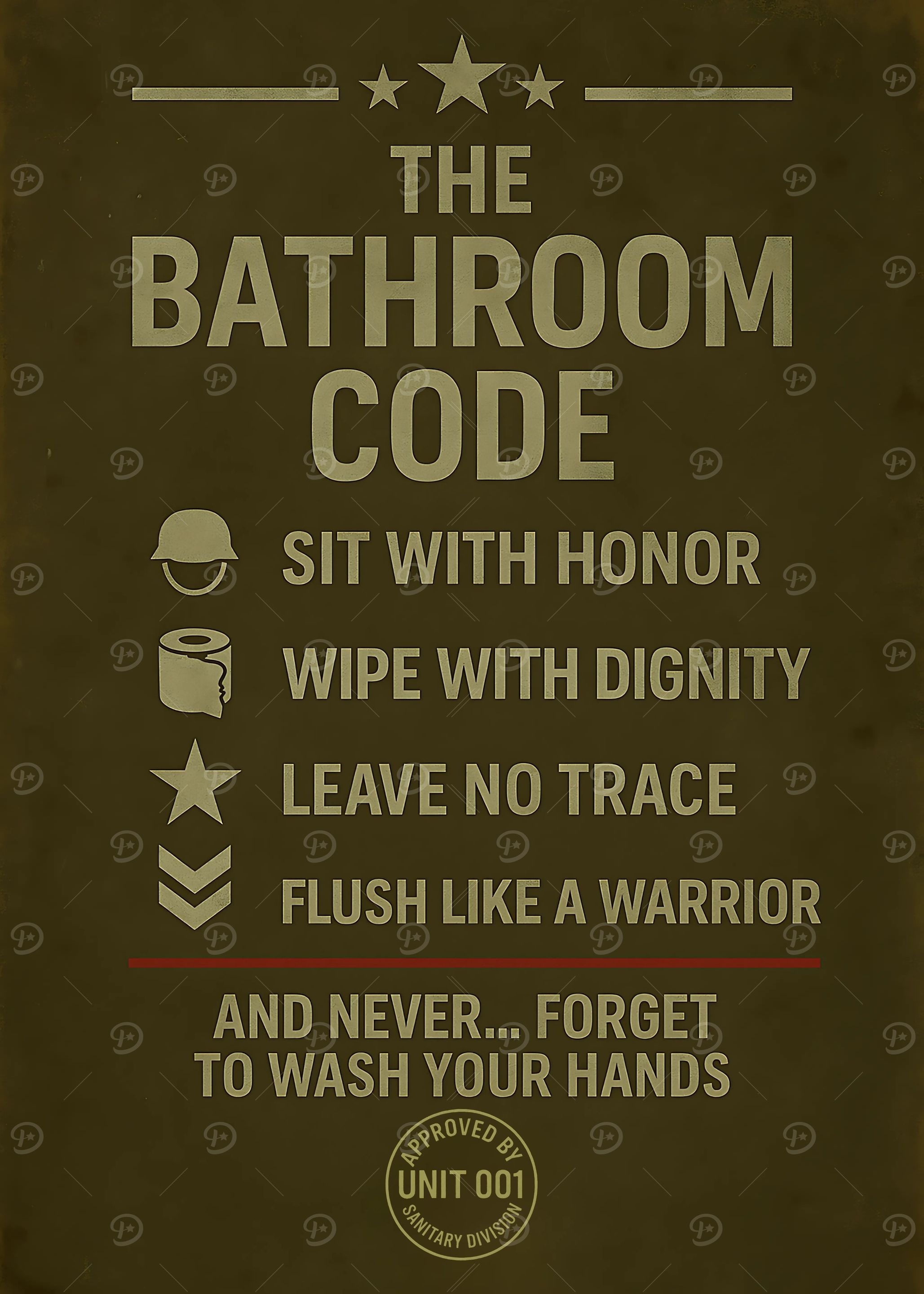 Bathroom Code Poster