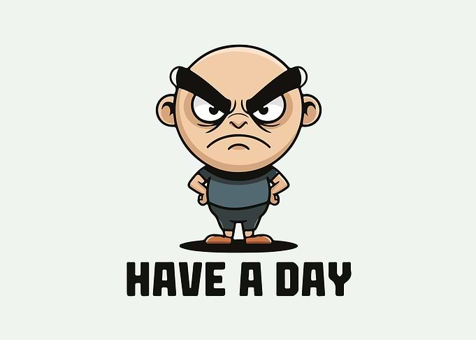 Grumpy Cartoon Character