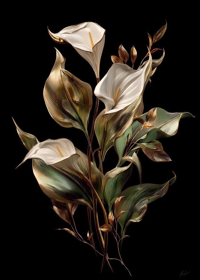 Golden Calla Lilies