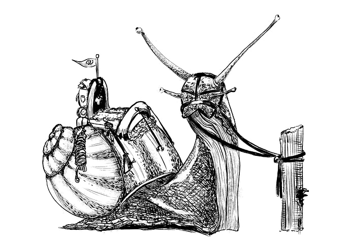 Snail with a Saddle